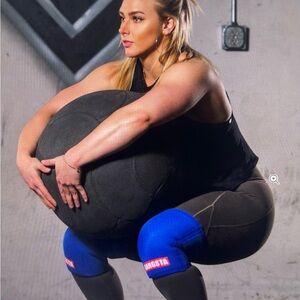 New size S. Mark Bell Gangsta Blue Supportive Knee Sleeves